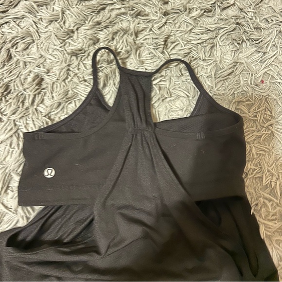 Lululemon Black tank top with built in bra - Picture 2 of 3